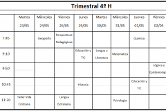 Trimestral 4h